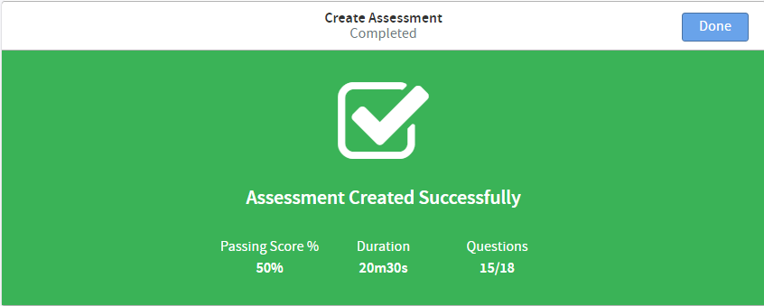 pedagoo completed assessment